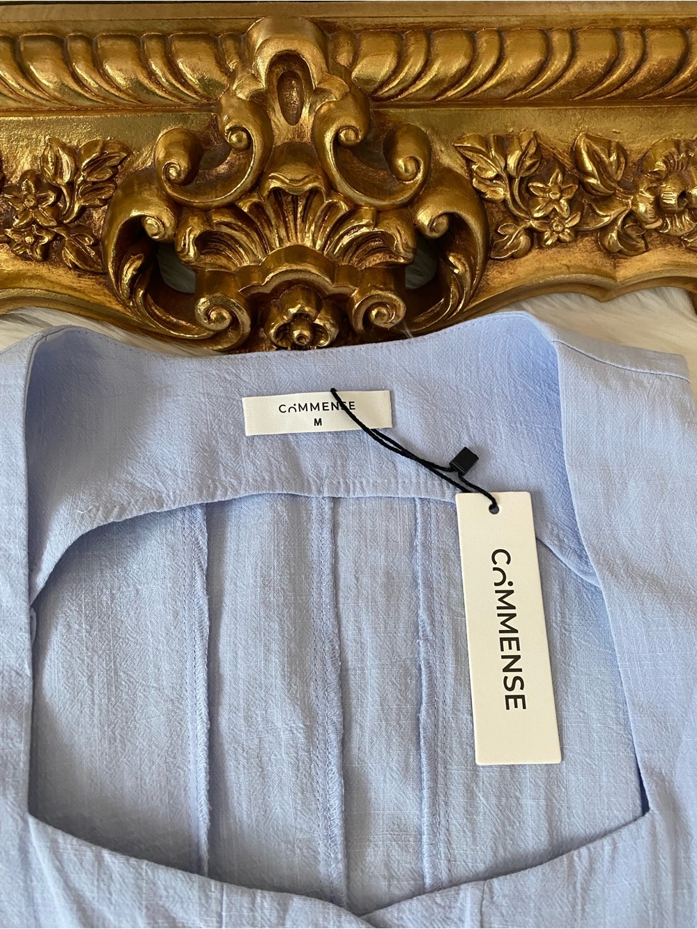 Commense Button Down Peplum Top - Picture 7 of 10